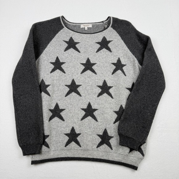 Bartolini Sweaters - Bartolini Women's Made In Italy Wool Blend Pullover Gray Soft Stars Sweater Sz S